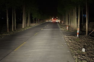 我市县道公路路面自发光工程完工