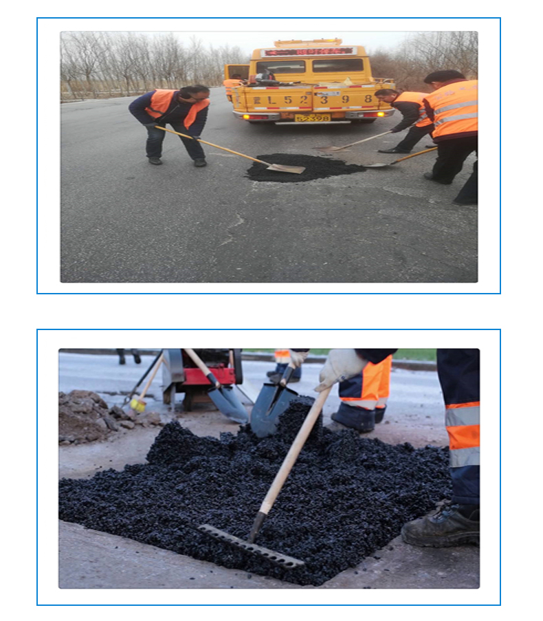尼尔基公路养护管理处修补路面坑槽确保辖区路面安全畅通